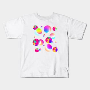 Ink Moon Bubbles Rainbow Kids T-Shirt